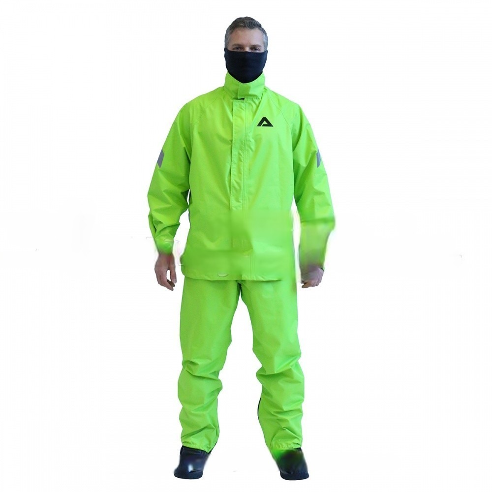 дождевик мембранный (куртка+брюки) ataki adventure hi-vis зеленый,xxxl
