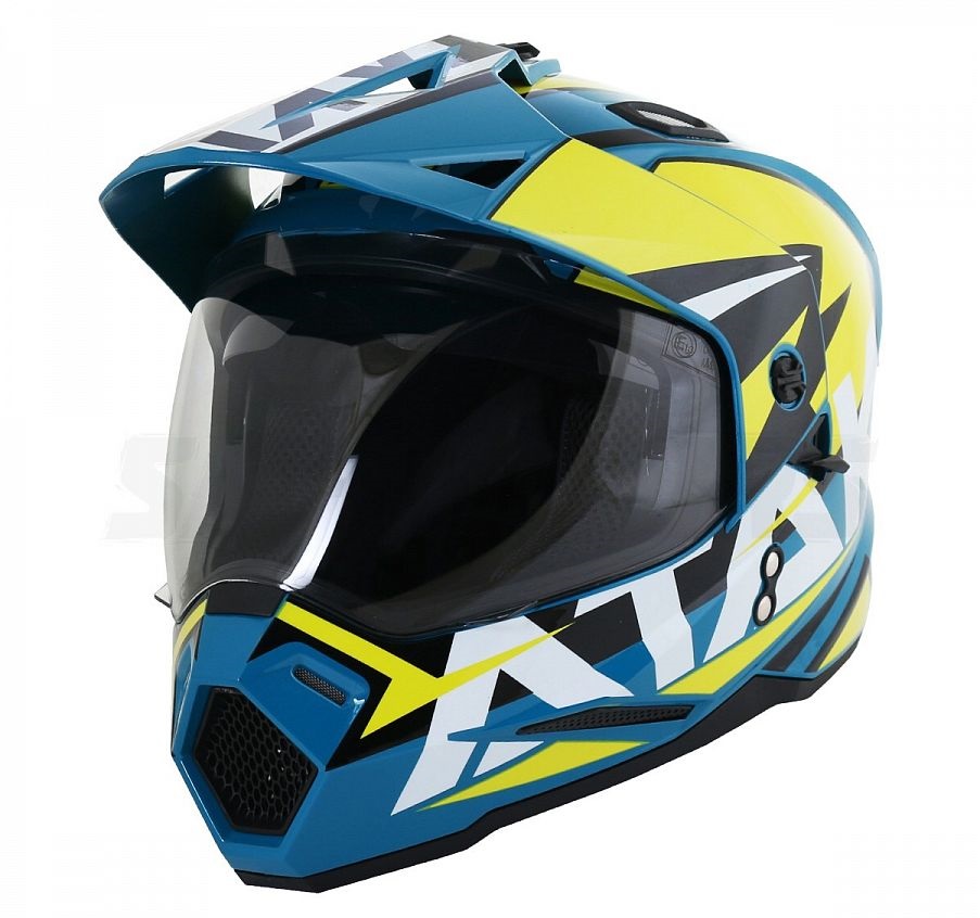 шлем 802 jk ataki rampage синий/hi-vis желтый глянцевый l 020229-763-8618