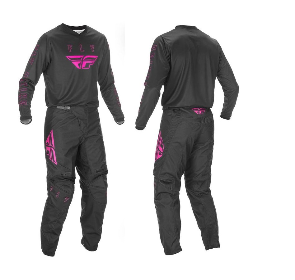 футболка для мотокросса детская fly racing f-16 (2021) черный/розовый,yx