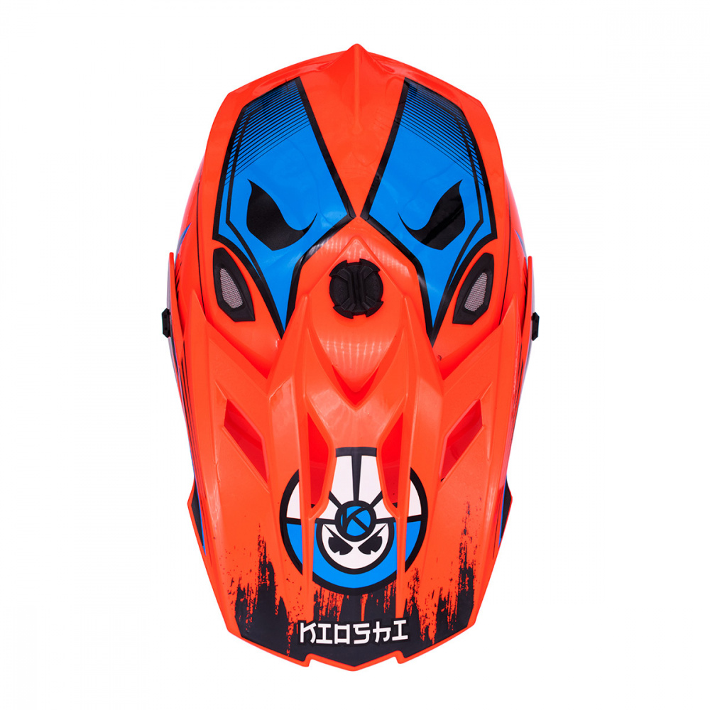 шлем kioshi holeshot 801 кроссовый оранж/синийхl 304171-12