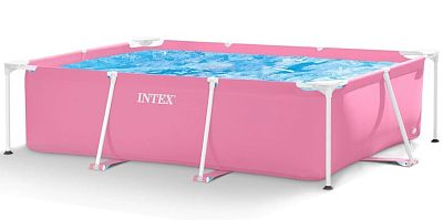Бассейн каркасный 220х150х60 см INTEX розовый 