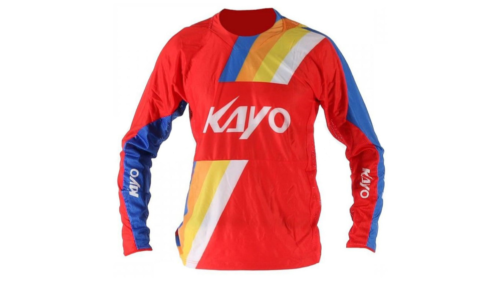 футболка для мотокросса детская kayo красный/синий xl