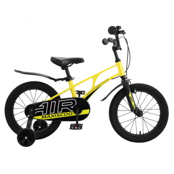 Велосипед детский Maxiscoo Air Стандарт Плюс 16" 2023 Жёлтый