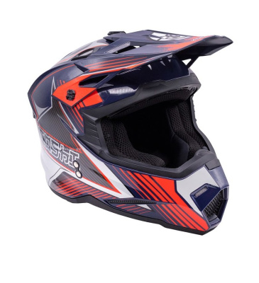 Шлем 801 KIOSHI Holeshot кроссовый (Серый/ красный, XL, 304171-24)