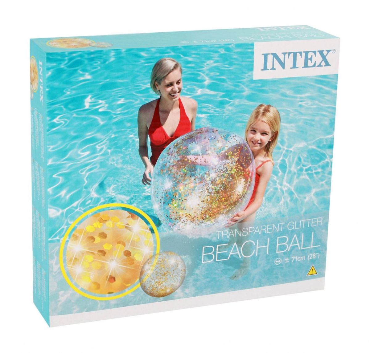 мяч intex блестящий 71 см 58070