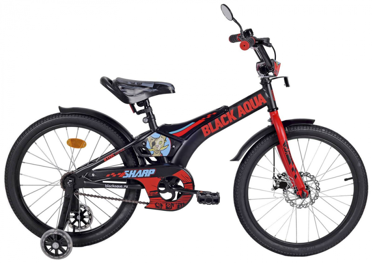 велосипед детский black aqua 20" sharp disc 
