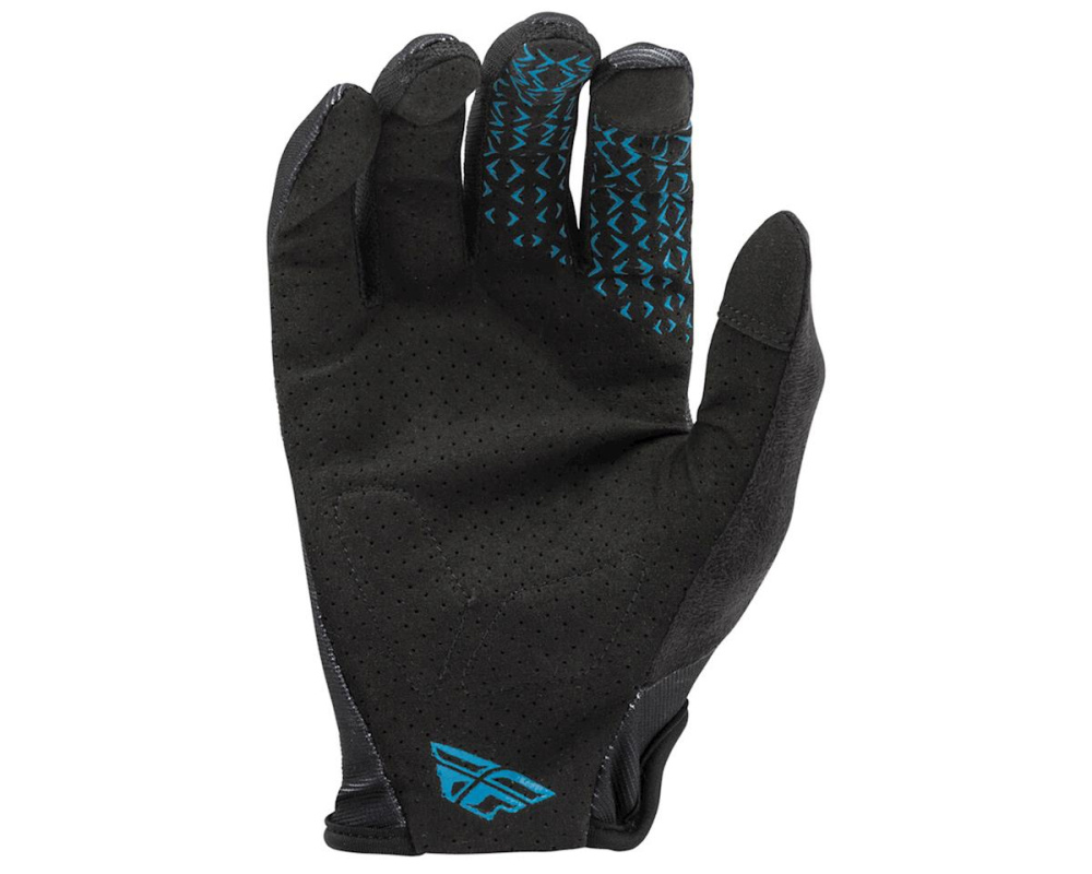 перчатки fly racing media черные/синие 12
