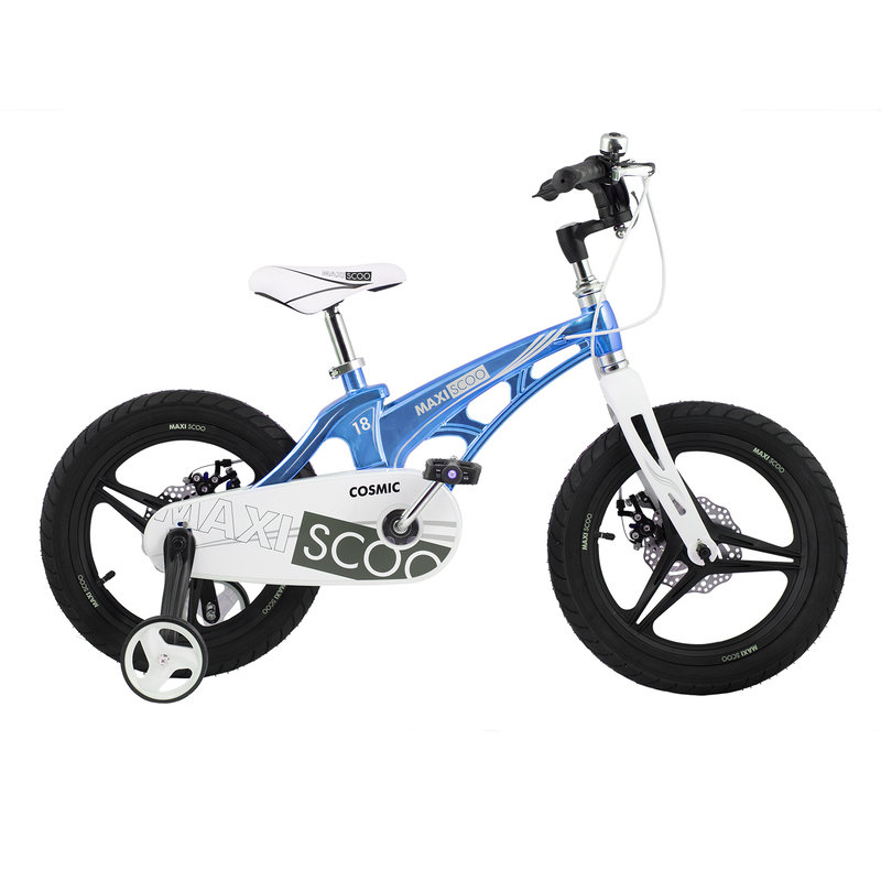 велосипед maxiscoo cosmic делюкс 18" 2023 синий перламутр