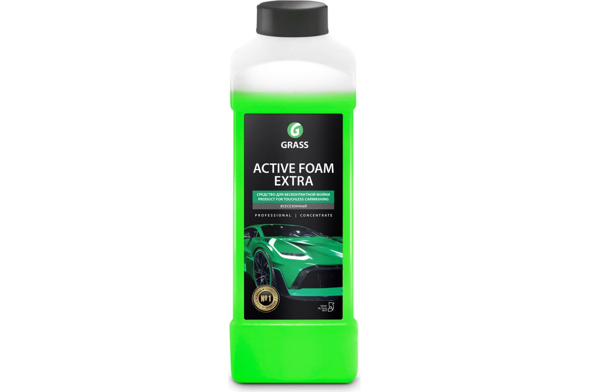 средство для бесконтактной мойки grass activ foam extra бережная пена 1 л