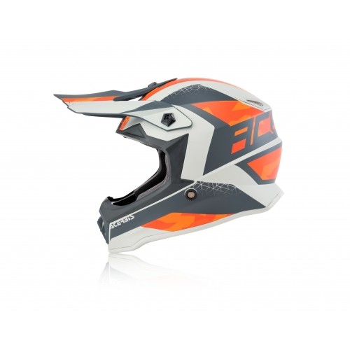шлем acerbis steel детский orange/grey,м