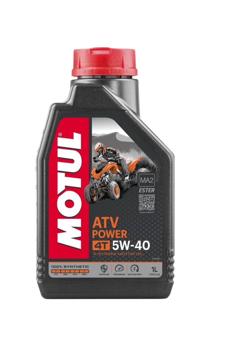 масло синтетическое motul atv power 4t 5w40 1л 105897