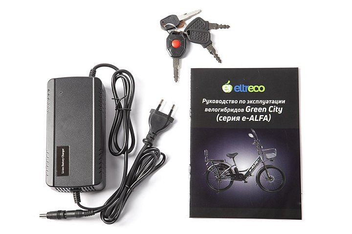 велогибрид eltreco green city e-alfa fat