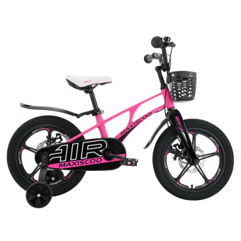велосипед детский maxiscoo air делюкс плюс 16" 2023 розовый матовый