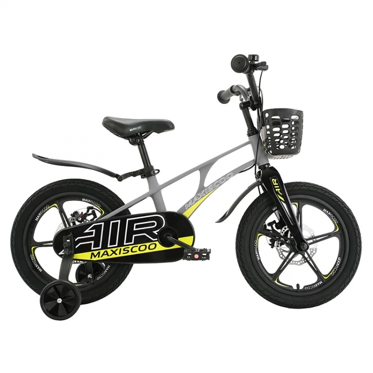 велосипед детский maxiscoo air делюкс 16" 2023 серый матовый