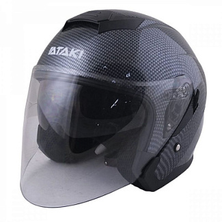 Шлем 526 JK ATAKI открытый со стеклом Carbon